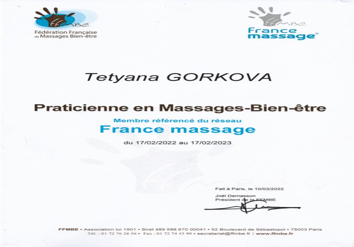 Praticien diplomé massage Bien Être à Avignon